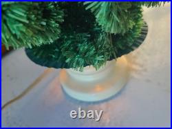 Vintage Glolite Visca Christmas Tree Original Tin Bottom Chalkware Base Works