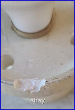 Vintage Glolite Visca Christmas Tree Original Tin Bottom Chalkware Base Works