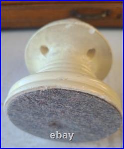 Vintage Glolite Visca Christmas Tree Original Tin Bottom Chalkware Base Works