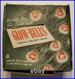 Vintage Glow Bells Christmas Tree Light Shades 16 in Original Box FREE SHIPPING