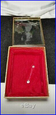 Vintage Gold Rare CoroCraft Christmas Tree Light Up Pin with Original Box