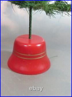 Vintage Green Artificial Christmas tree made from brush bristle 1970's 20 Rare