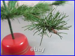 Vintage Green Artificial Christmas tree made from brush bristle 1970's 20 Rare