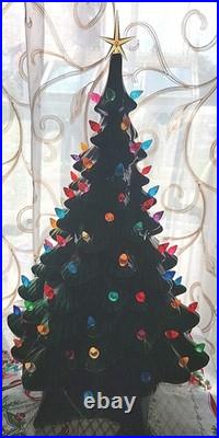 Vintage Green Ceramic Lighted Christmas Tree Holland Mold Co Vintage Green Ceramic Lighted Christmas Tree Holland Mold Co