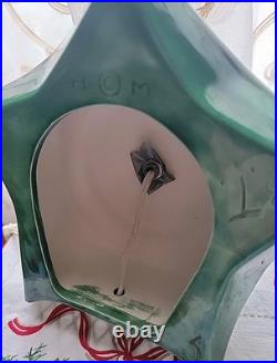 Vintage Green Ceramic Lighted Christmas Tree Holland Mold Co