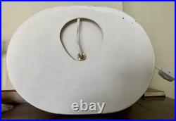 Vintage Green Ceramic Multicolor Light Up Flocked Christmas Tree Lamp 16