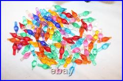 Vintage Green Holland Mold Ceramic Christmas Tree 20 Star Base Snow Tipped GUC