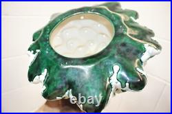 Vintage Green Holland Mold Ceramic Christmas Tree 20 Star Base Snow Tipped GUC Vintage Green Holland Mold Ceramic Christmas Tree 20 Star Base Snow Tipped GUC