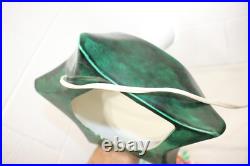 Vintage Green Holland Mold Ceramic Christmas Tree 20 Star Base Snow Tipped GUC Vintage Green Holland Mold Ceramic Christmas Tree 20 Star Base Snow Tipped GUC