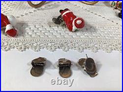 Vintage HOLT HOWARD Ceramic Christmas Tree Clips(4) In ORIGINAL BOX Japan