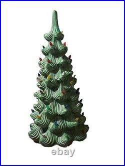 Vintage HTF Rare MCM 3 Piece 32 Atlantic Mold Ceramic Christmas Tree