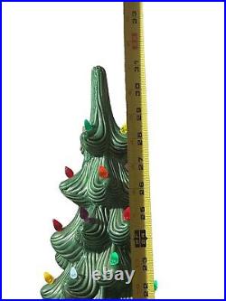 Vintage HTF Rare MCM 3 Piece 32 Atlantic Mold Ceramic Christmas Tree