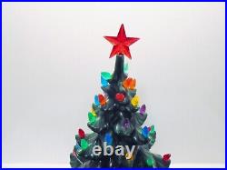 Vintage HUGE ATLANTIC MOLD 24 Lighted Ceramic Christmas Tree with bulbs