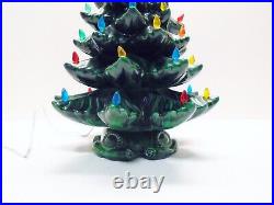 Vintage HUGE ATLANTIC MOLD 24 Lighted Ceramic Christmas Tree with bulbs