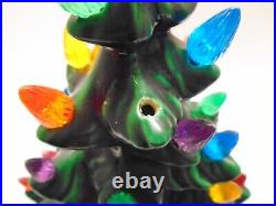 Vintage HUGE ATLANTIC MOLD 24 Lighted Ceramic Christmas Tree with bulbs