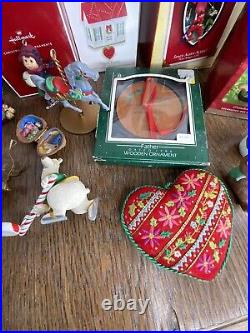 Vintage Hallmark Keepsake Christmas Tree Ornaments Large Lot Of 26