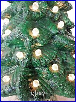 Vintage Handmade Ceramic Christmas Tree Dated 1995 Large EXCELLENT Inc. Lights