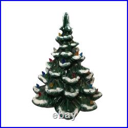 Vintage Handmade Ceramic Christmas Tree With Snow & Lights 14 Tall Vintage Handmade Ceramic Christmas Tree With Snow & Lights 14 Tall