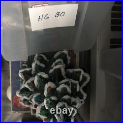 Vintage Handmade Ceramic Christmas Tree With Snow & Lights 14 Tall