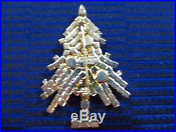Vintage Hard to Find, Eisenberg Ice Christmas Tree Brooch Signed