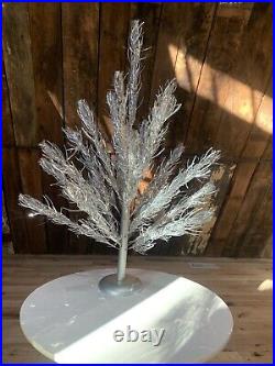 Vintage Holi Gay Silver Aluminum Christmas Tree 3 Ft Tall With Box Complete