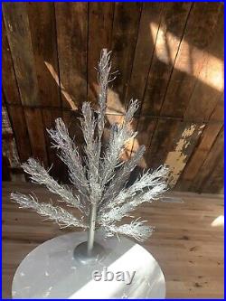 Vintage Holi Gay Silver Aluminum Christmas Tree 3 Ft Tall With Box Complete