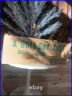 Vintage Holi Gay Silver Aluminum Christmas Tree 3 Ft Tall With Box Complete