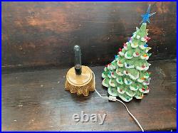 Vintage Holland Ceramic Christmas Tree Lights Up Refurbished Base 18