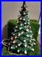 Vintage Holland Mold 19 Green Ceramic Christmas Tree Multi-Color Lights