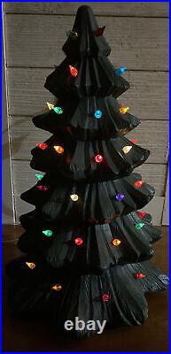 Vintage Holland Mold 22 Ceramic Christmas Tree With Lights large Unique Style