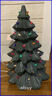 Vintage Holland Mold 22 Ceramic Christmas Tree With Lights large Unique Style