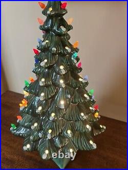 Vintage Holland Mold Ceramic Christmas Tree 19 with Multi-colored Lights