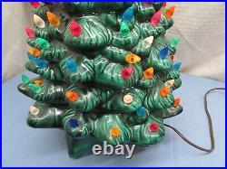 Vintage Holland Mold Ceramic Christmas Tree 20 with Lights & star