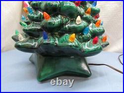 Vintage Holland Mold Ceramic Christmas Tree 20 with Lights & star