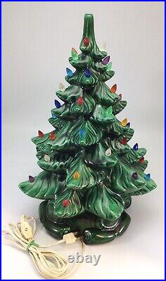 Vintage Holland Mold Ceramic Christmas Tree Lights 16 3/4