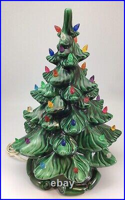 Vintage Holland Mold Ceramic Christmas Tree Lights 16 3/4