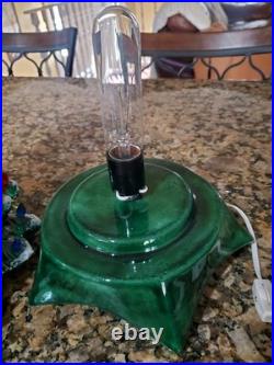 Vintage Holland Mold Ceramic Christmas Tree With Star Base 20 Tall Snow Capped