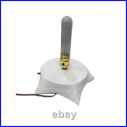 Vintage Holland Mold Flocked Ceramic Christmas Tree with Lights Star Base Large