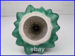 Vintage Holland Mold Lighted Ceramic Christmas Tree 21 Star Base Music Box