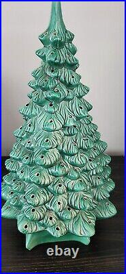 Vintage Holland Mold ceramic tall lighted Christmas Tree 20