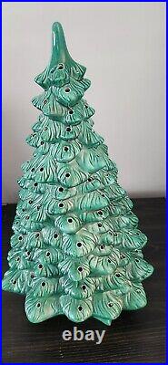 Vintage Holland Mold ceramic tall lighted Christmas Tree 20