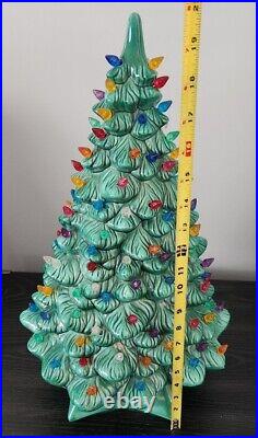 Vintage Holland Mold ceramic tall lighted Christmas Tree 20