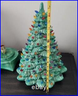 Vintage Holland Mold ceramic tall lighted Christmas Tree 20