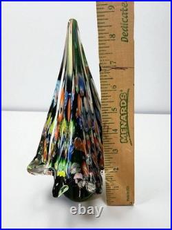 Vintage Italian Murano Millefiori Handblown Glass Christmas Tree Beautiful 9