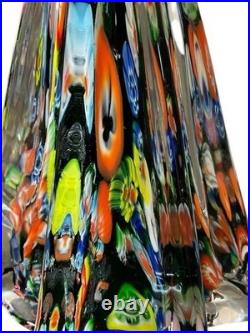 Vintage Italian Murano Millefiori Handblown Glass Christmas Tree Beautiful 9