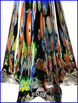 Vintage Italian Murano Millefiori Handblown Glass Christmas Tree Beautiful 9