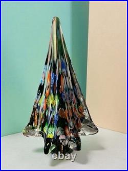 Vintage Italian Murano Millefiori Handblown Glass Christmas Tree Beautiful 9