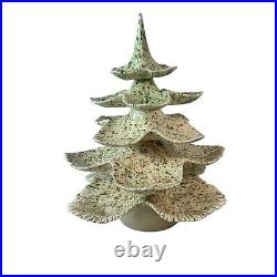 Vintage Jamar Mallory 6pc Treat Tree Ceramic Christmas Tree 15 White Speckled