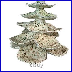 Vintage Jamar Mallory 6pc Treat Tree Ceramic Christmas Tree 15 White Speckled