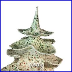 Vintage Jamar Mallory 6pc Treat Tree Ceramic Christmas Tree 15 White Speckled